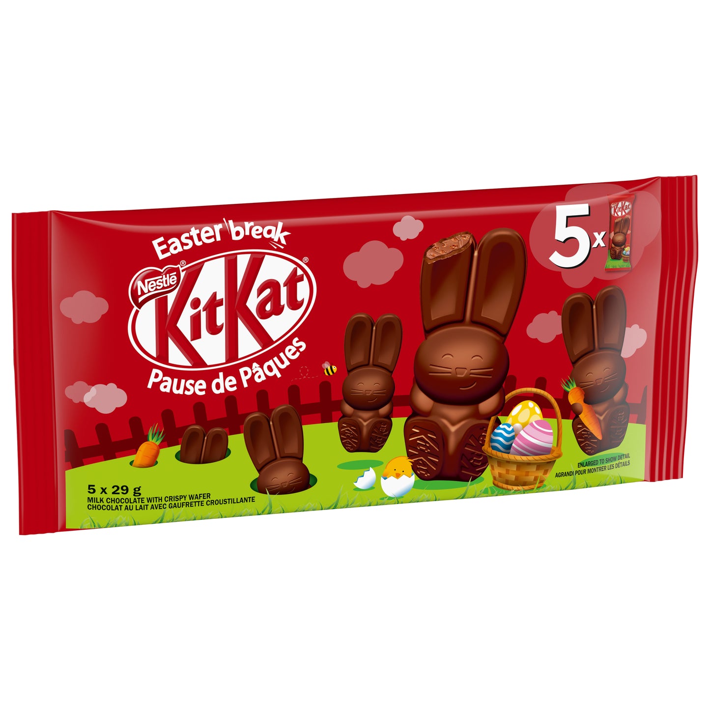 KITKAT Mini lapin de Pâques en chocolat, paquet de 5