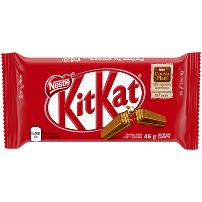 Barre de chocolat au lait à 4 doigts KITKAT