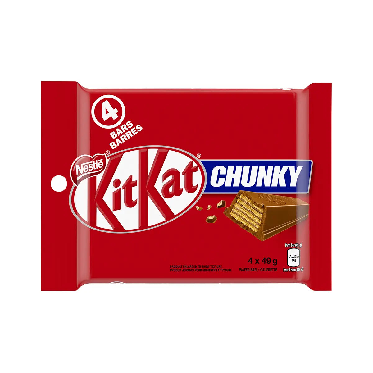 KITKAT CHUNKY Paquet de 4 gaufrettes au chocolat au lait