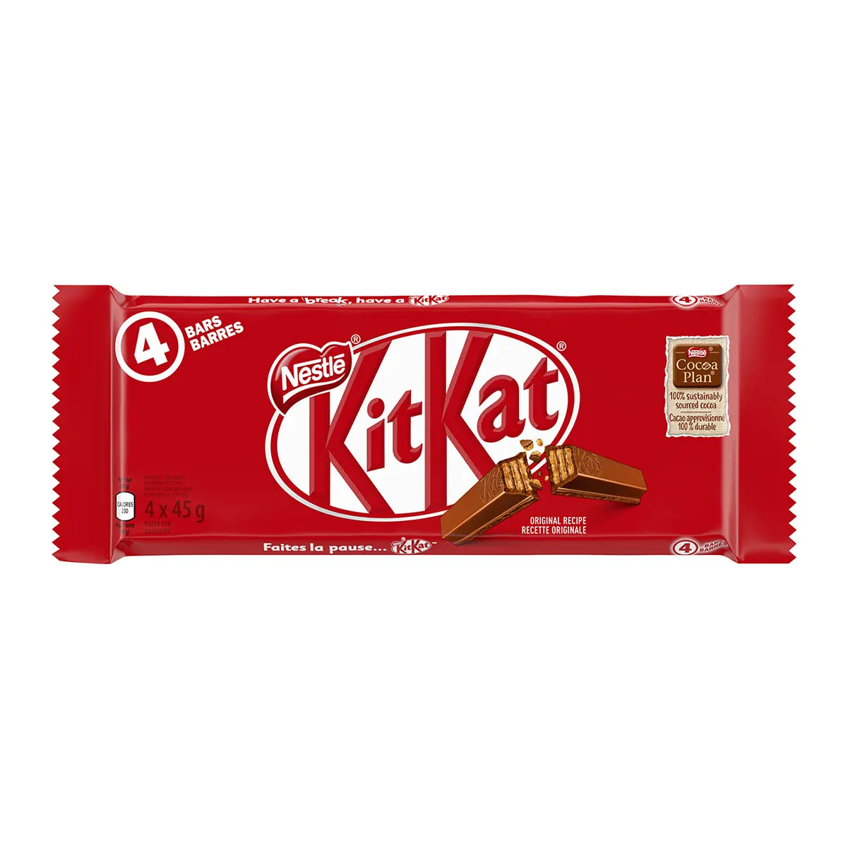 Paquet multiple de gaufrettes au chocolat au lait à 4 doigts KITKAT