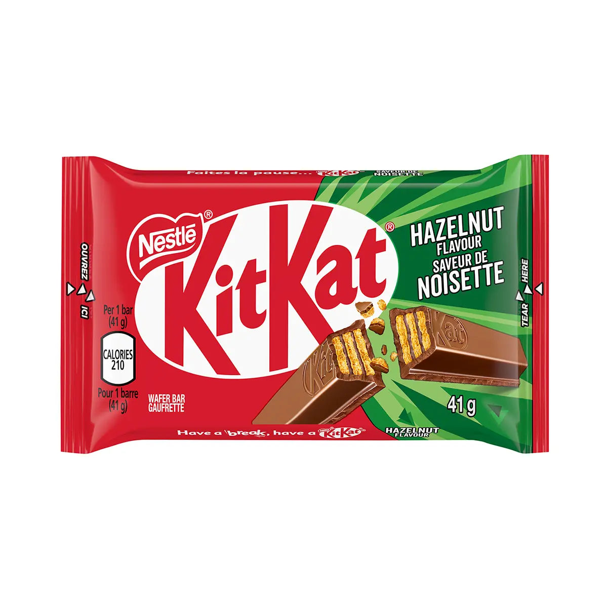 Barre gaufrée à 4 doigts KITKAT aux noisettes